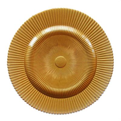 China New Viable Round Rose Gold Wedding Plate for sale