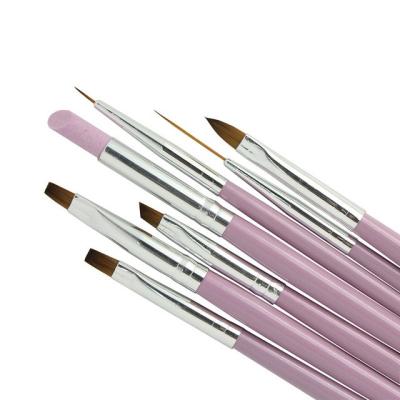 China NAILS Timissfox Brand Nail Brush Pen 7pcs Nail Brush Nylon Material Acrylic Hair Brush On Nail Glue for sale