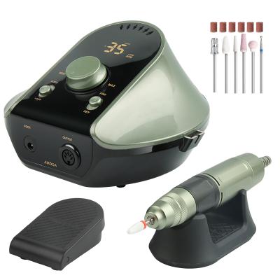 China 2021 New Model Army Green Color Electric Nail Drill Machine 35000RMP 45W JMD-306 Nail Drill Machine Good For Nails Workshop 26.7*23.7*12.2cm for sale