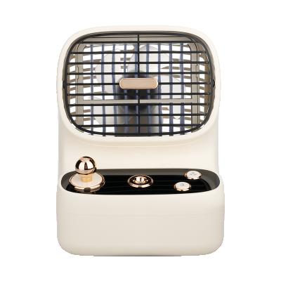 China With 5V/0.8A Personal Portable Retro Type-C Tabletop Humidifier Space Style 2000mAH Air Cooler Air Cooling Fan for sale