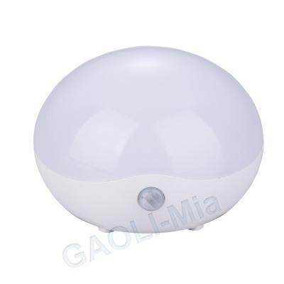 China HOME Motion Service Sensor Led Wall Mounted Dome Lamp 3AAA PIR Automatic Egg Table Night Cabinet Light Battery Operated Light for sale