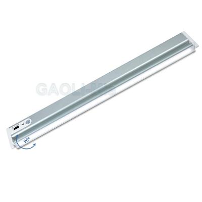 China 24 Modern Battery Operated Wall Mounted Aluminum Wardrobe Panel Motion Rail Light SMD LED Sensor 90 Angle Screws For Mounting for sale