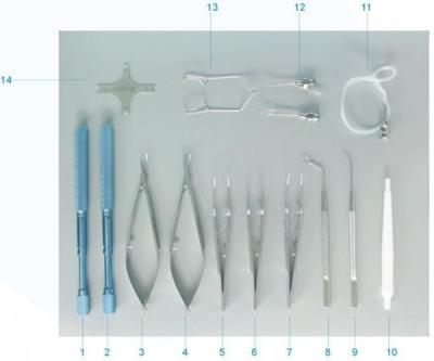 China Instrumento SYX14 ajustado para a cirurgia pequena da catarata da incisão (caixa da esterilização incluída) (código No.59014) à venda