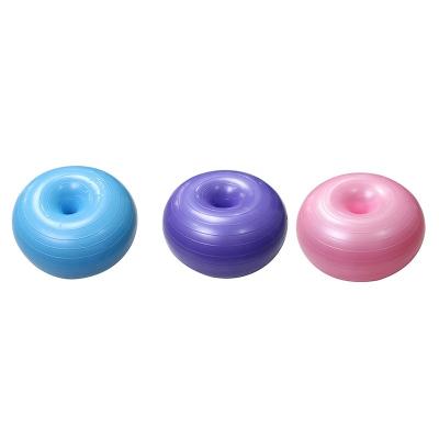 China Yoga Ball Yoga Ball Custom Branded Pilates Stability Gym Balls Anti-burst Gym Ball PVC Soft Inflatable Sport Inflatable Donuts Yoga Ball, Blue, Pink for sale