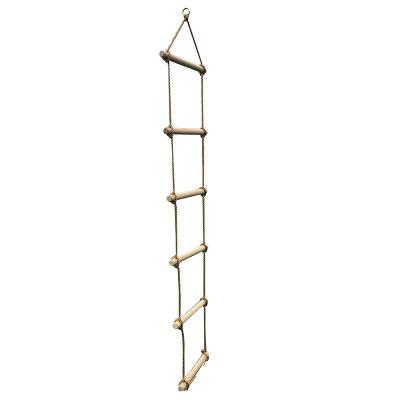 China High Quality New Monkey Dynamic Obstacle Wooden Ladder Bar Set Ninja Warrior Training Equipment For Kids Fun Exercises Climbing Training for sale