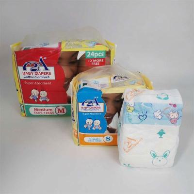 China Economy Printed Super Soft Pack Samples Pe Film Baby Diaper Wholesale for sale