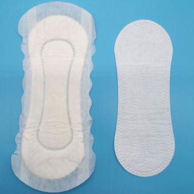 China Mini Size Soft Cotton Sanitary Breathable Pads Wingless For Disposable Use for sale