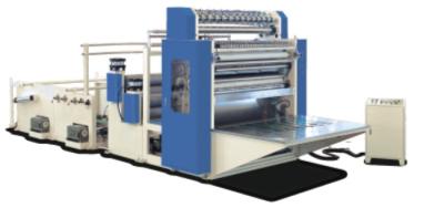 China Interfold V Folded Facial Tissue Paper Folding Machine , CE Certificated for sale