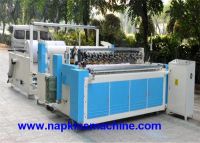 China Perforated Paper Cutting Jumbo Roll Slitting Machine , Toilet Paper Rewinding Machine for sale