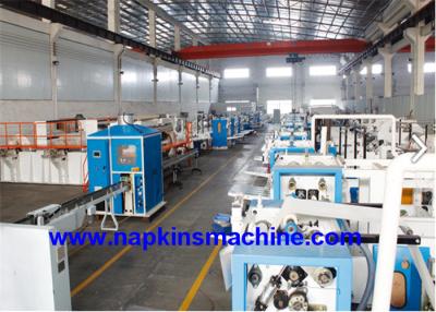 China Plastic Film Packing Facial Tissue Production Line , Facial Tissue Making Machine for sale