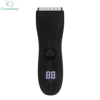 China Outdoor Black Pubic Hair Body Trimmer Matte Color LCD Color Groin Groin Trimmer Power Display Hair Trimmer for sale