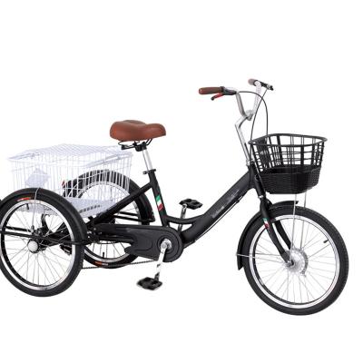 China Hot Selling Popular Aluminum Alloy Frame 24 Inch Adult Cargo Tricycles Three 3 Wheels Bicycles Bike For Sweden Market for sale