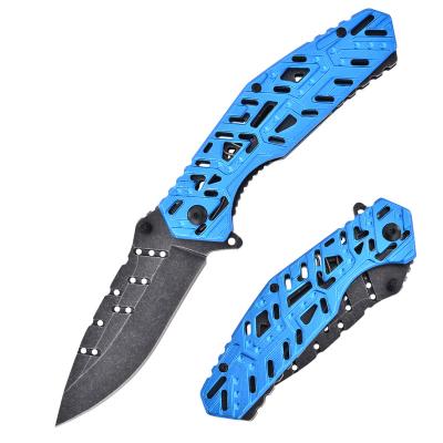 China Custom Non-variables Hollow Out Hand Leg Folding Knife Outdoor Pocket Knife Camping Knife for sale