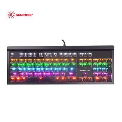 China Mechanical Numpad Rainbow 7 Colors Led Gaming Backlit Keyboard Puddle-Resistance Cable Ergonomic Design for sale