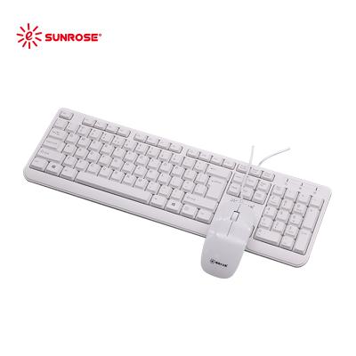 China Hot Cheap Desktop/Laptop Quiet Waterproof Waterproof Desktop USB Wired Keyboard Combo Keyboard Mouse for sale