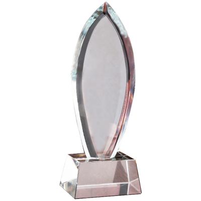 China Europe New Arrival Bullet Shape White Glass Crystal Trophy for sale