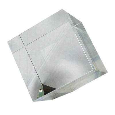 China Europe Sale Photography Prism White K9 Hot Glass Crystal Tilted Cube for sale