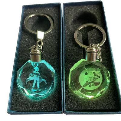 China Golden Age Ceremony Customized Anime Crystal Keychain Sasuke Itachi Cartoon Master Double Sided Pendant Keychain for sale