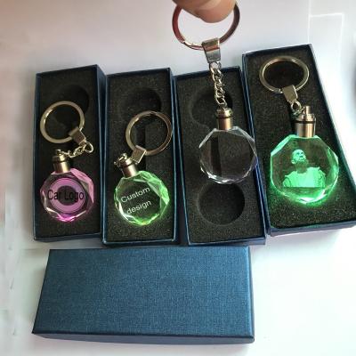 China Hotsale key chain led blanks acrylic sublimation crystal keychains for small gifts for sale