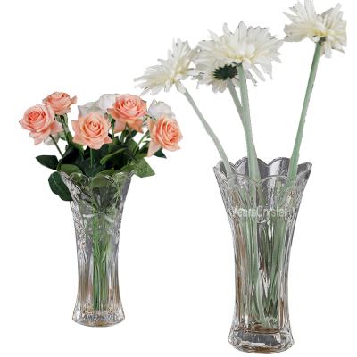 China Hot Selling European Flower Vase Crystal Glass Vase For Home Decor for sale