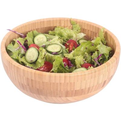 China Disposable Eco - Friendly Bamboo Fruit And Vegetable Salad Bowl With Salad Hand for sale