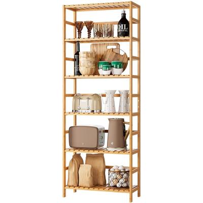 China Sustainable Bamboo Bathroom Shelf Shelving Storage Rack With Mirror For Bathroom for sale