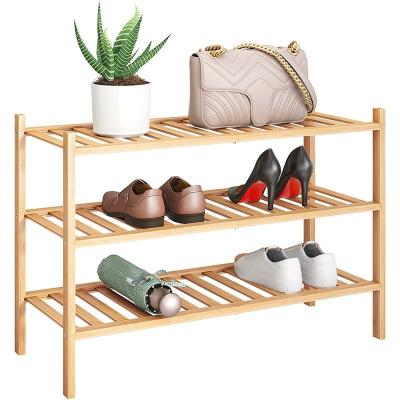 China (Other) Wholesale 100% Nature Adjustable Bamboo 2 Row Shoe Rack Bench with Soft Cushion Bench for Bedroom, Living Room, Hallway for sale