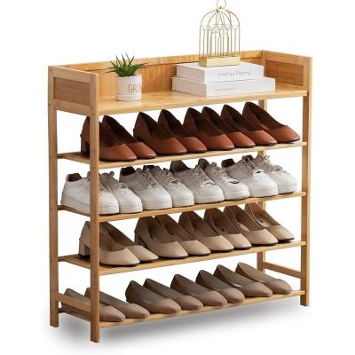 China 3-Tier Convertible Eco-Friendly Bamboo Wooden Shoe Rack & Tower for sale