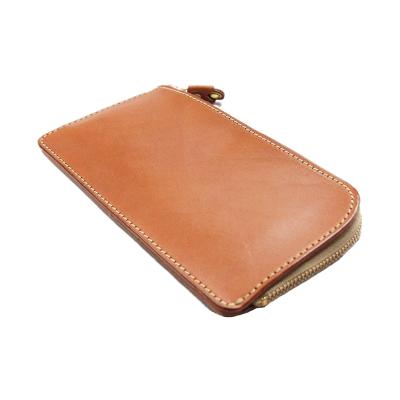 China Waterproof Functional Leather Long Wallets Slim Vintage Cowhide Genuine Leather Zipper Wallet Men Long for sale