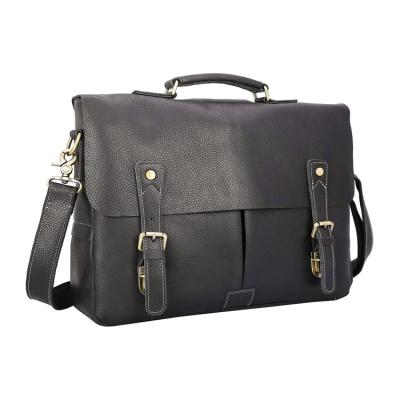 China Vintage Men Briefcase Laptop Messenger Real Soft Leather Shoulder Bag Computer Bag Fits 15.6 Inch Laptops Large Capacity BR7291 for sale