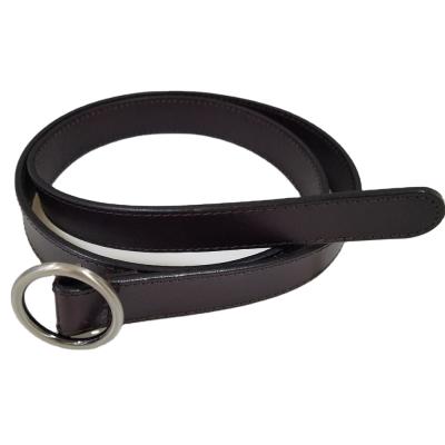 China Best Genuine Factory Fashion Women Ladies Genuine Cow Leather Belt Handmade Wholesale Top Layer With Alloy Circle Pin Buckle for sale