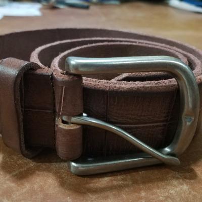 China Fashion Best Real Flat Cowhide Leather Belt for sale