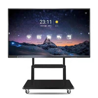 China School Teacher New Arrival 2022 Android 11.0 8G Ram+128G Interactive Touch LED Screen Dual System Smart Interactive Panel For Classroom for sale