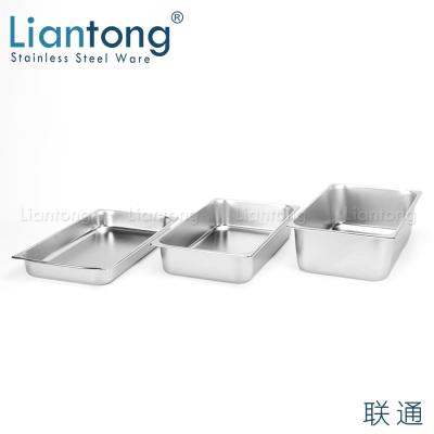 China Restaurants/Hotel/Home Food Container Pan Liantong Factory Restaurant Equipment Size GN Pans Standard Gastronorm GN Pans 1/1 Standard Container With Cover for sale