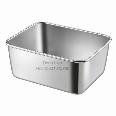 China Sustainable Factory Kitchen Stainless Steel Condiment Box Container 1 Compartment Spice Storage Set Japanese Bento Box for sale