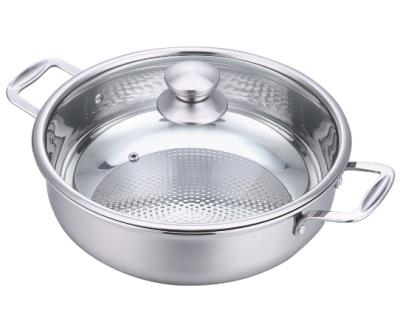 China Viable Factory Wholesale Non-stick Food Grade Stainless Steel Pot Soup Hot Pot Cooking Pot en venta