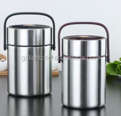 Chine Heatable Stainless Steel Food Container Double Wall Vacuum Pot Storage With Dividers à vendre