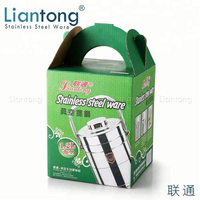 Chine Liantong 1.2L 1.4L 1.6L 1.8L 2.0L Viable Portable Insulated Stainless Steel Vacuum Food Container Bento Box Thermal Carrier à vendre