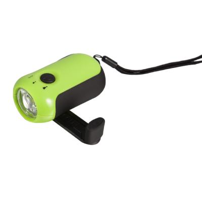 China Hand Crank Slot 1 LED Flashlight For Emergency Dynamo Light Dynamo Flashlight for sale