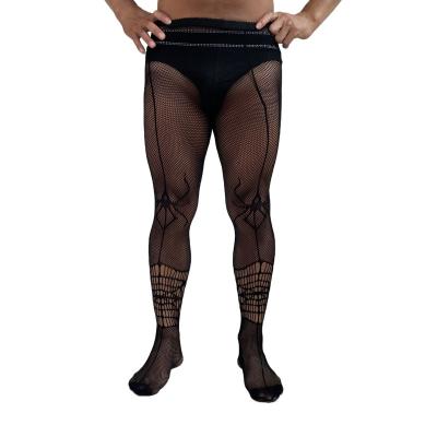 China Hot Breathable Hot Sexy Mesh Tights Hosiery Sleepwear StockingsSpider Net Tights Fashion Leopard Print Tights for Men for sale