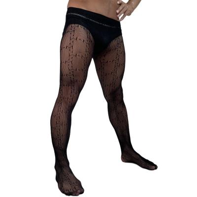 China Wholesale Men's Gay Stockings Mesh Underwear Pantyhose Transparent Breathable Skinny Stretchy Seamless Hosiery Lingerie Tights For Men for sale