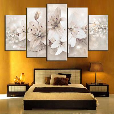 China Eco-friendly Material Modern Orchid Couplets Material Modern Orchid Oil Painting Canvas Hotel Painting Decoration Spray Painting Border Supply for sale