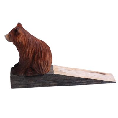 China Europe New Style Hot Selling Wooden Door Stopper Animal Decor for sale