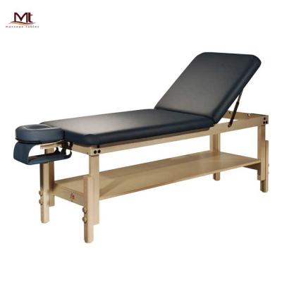 China Modern Factory Supplier Cheap Price Mt Professional Adjust Stationary Examination Bed Acupuncture Bed Massage Table With Storage for sale