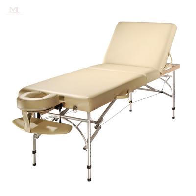 China Hot Selling Customizable Mt Modern Alula-Jazz Manufacturing Portable Folding Metal Backrest Massage Therapy Bed Massage Couch Salon Bed for sale