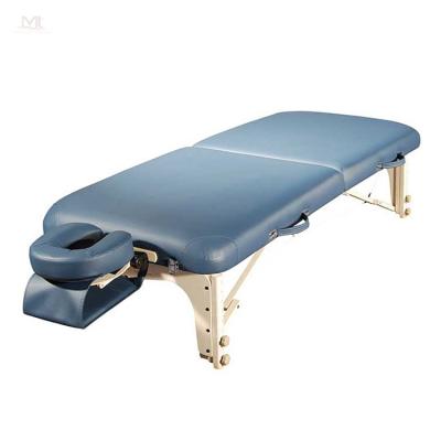 China Mt Luban Landmark Factory Professional Spa Table Massage Therapy Bed Adjustable Tattoo Bed Beech Wood High Quality Modern Low Waist for sale