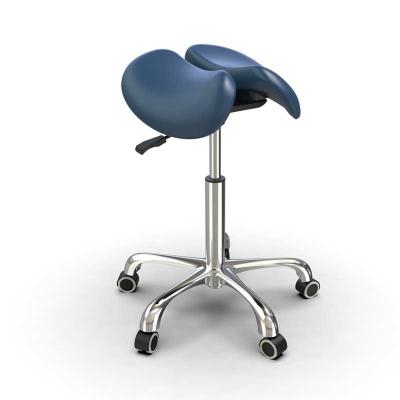 China Factory Modern Portable Cheap Ergonomic Custom Height Adjustable Hydraulic Aluminum Saddle Chair Saddle Rolling Stool for sale