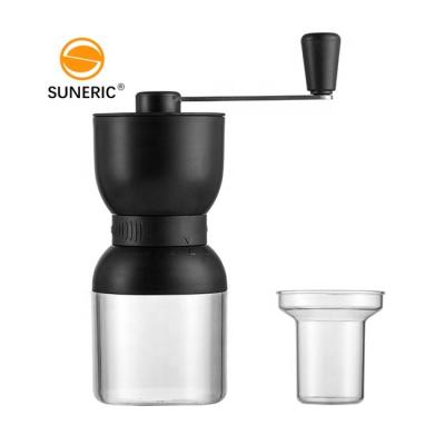 China Hand Portable Plastic Ceramic Adjustable Conical Commercial Coffee Stainless Steel Grinder Manual Coffee Car Burr Grinder for sale