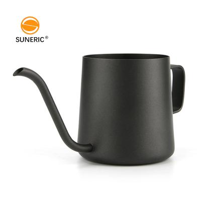 China Turkish Stove Camping 250ml/350ml Stainless Steel Tefflon Coating Ear Drip Coffee Gooseneck Top Kettle Viable for sale