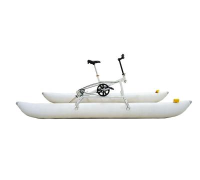 China Water Bike Outdoor Play Inflatable Pontoons Water Bike Sea Bike Pedal Bike Riding Tube Waterbike for sale